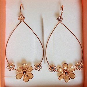 Handcrafted Flower Dangle Earrings